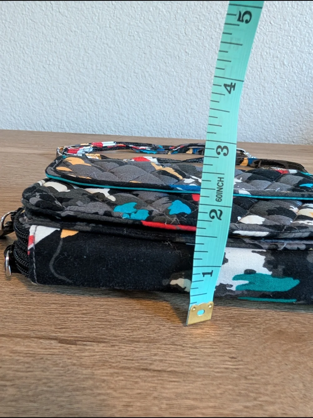 Vera Bradley Cotton Quilted Wallet Crossbody, Shoulder Strap Included